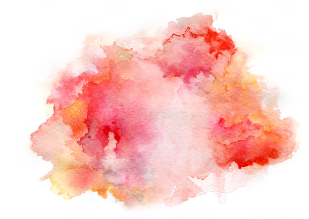 istock red watercolor drawing ink 462365931