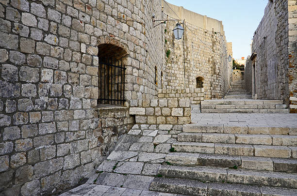 istock street in the small town Dubrovnik 462366217