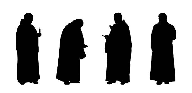 christian Moines silhouettes ensemble - Illustration vectorielle