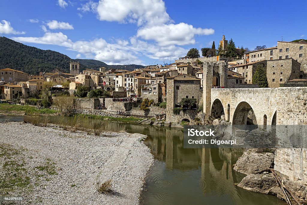 Besalu Besalu medieval village, Catalonia, Spain Arch - Architectural Feature Stock Photo