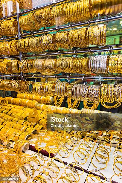 Gold Market In Duba Stock Photo - Download Image Now - Arabia, Bracelet, Brooch