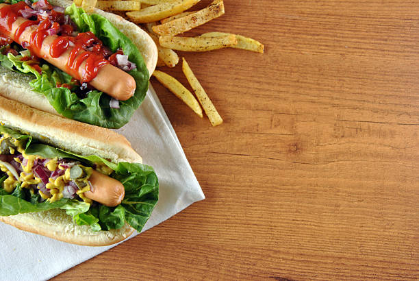 istock two hot dogs with salad 462385943