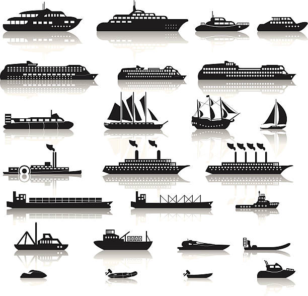 ilustraciones, imágenes clip art, dibujos animados e iconos de stock de juego de barcos - oil industry illustrations