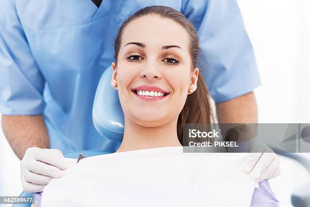 Young Woman At Dentist Office Stock Photo - Download Image Now - 30-39 Years, Adult, Adults Only