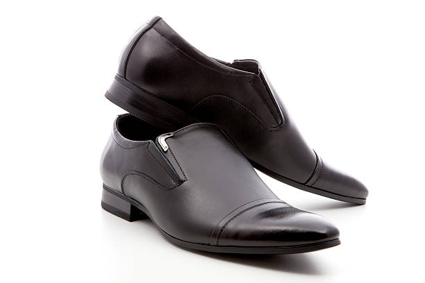 istock black, man's shoes on a white background 462392667