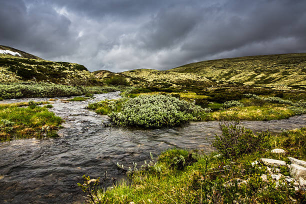 Rondane, Norway mountain river stock photo