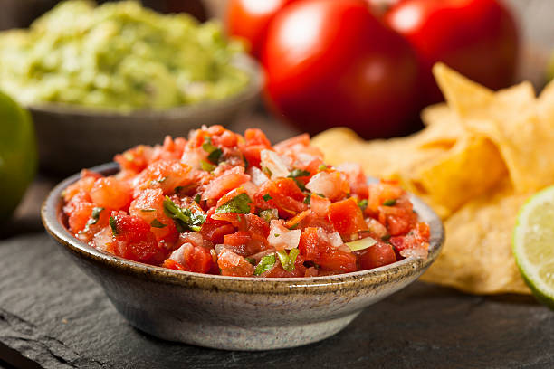 istock Homemade pico de gallo salsa and chips 462398139