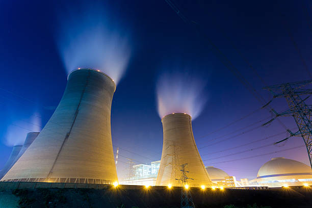 istock Thermal power plant at night 462398367