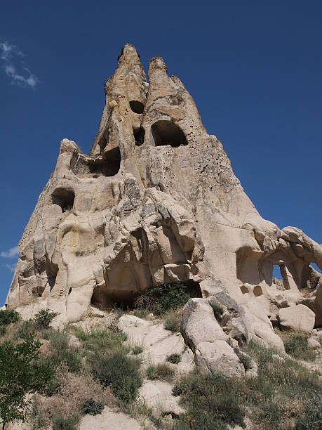 cave dwellings in Cappadocia, Turkey bizarre rock formations Goreme stock pictures, royalty-free photos & images