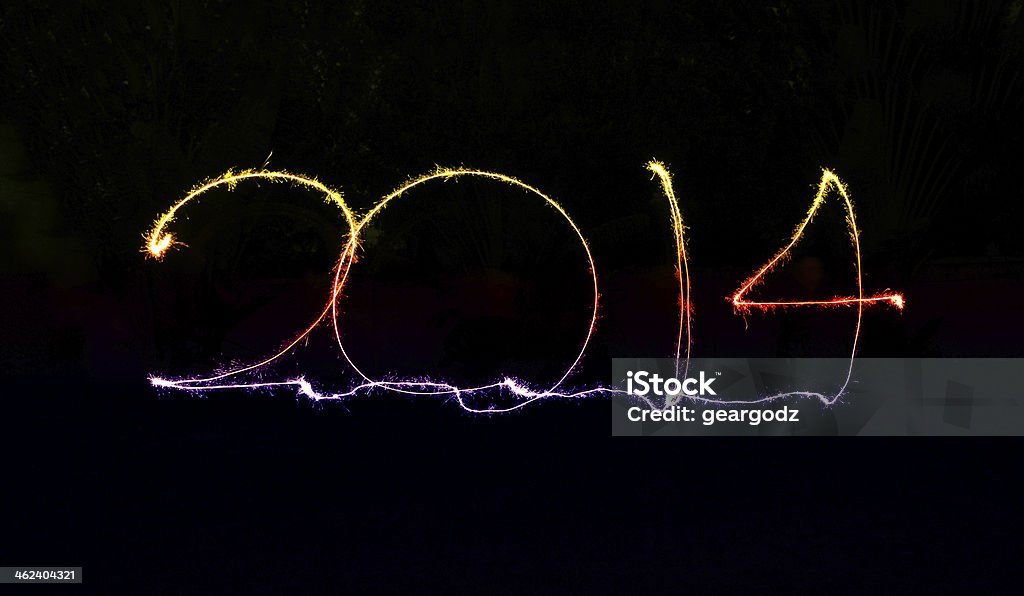 2014 written in sparkling letters colorful happy new year 2014 written in sparkling letters 2014 Stock Photo