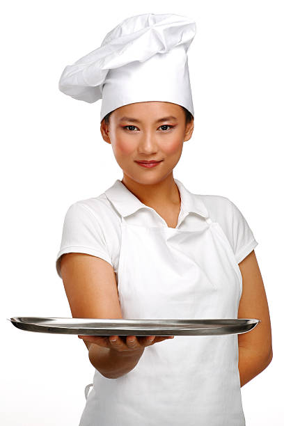 istock Happy smiling asian chinese woman chef at work 462412399