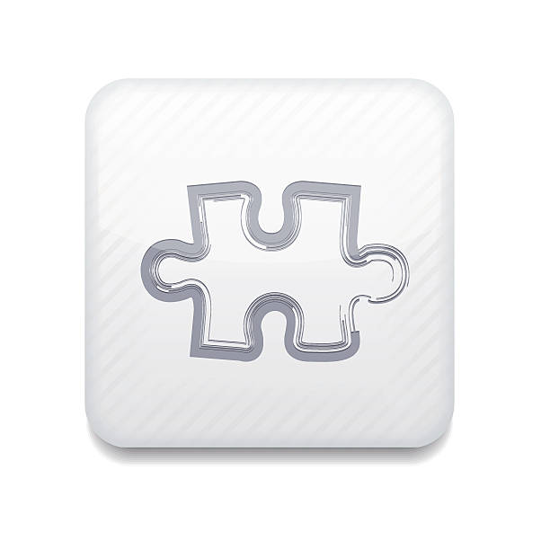 illustrations, cliparts, dessins animés et icônes de icône de vecteur de puzzle blanc.  eps10.  facile à modifier - puzzle jigsaw piece jigsaw puzzle absence