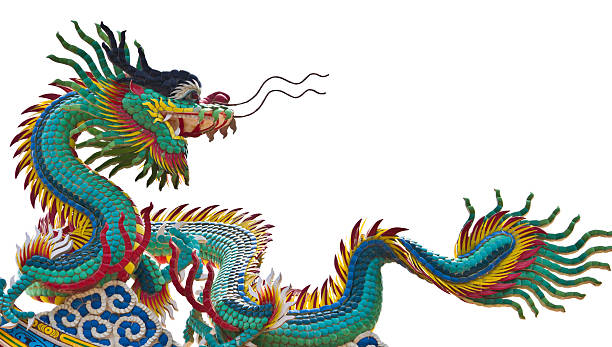 istock Statue of dragon over white background 462413819