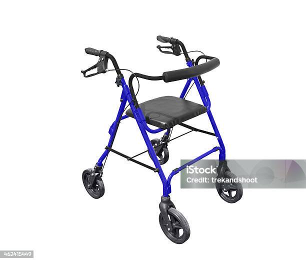 Walker Isolated Stock Photo - Download Image Now - Mobility Walker, Blue, Chair
