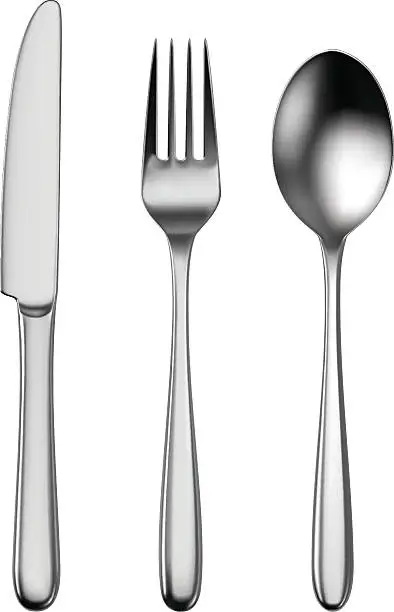 Vector illustration of Cutlery set of utensils for eating