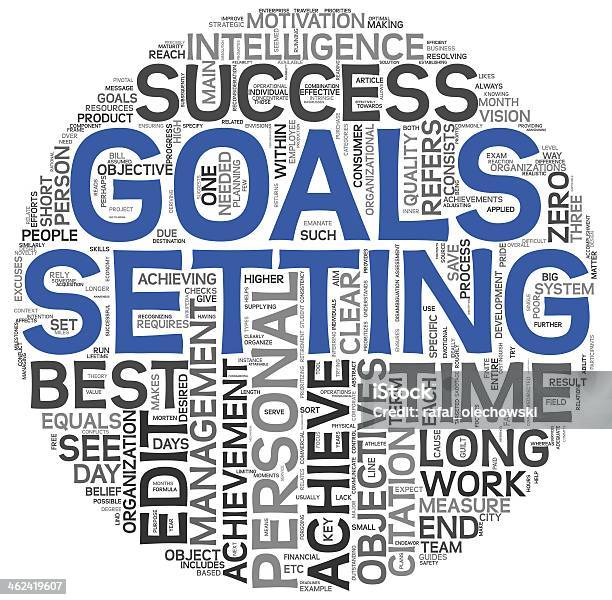 Tag Cloud Of Concept Of Goals Setting Stock Photo - Download Image Now - Achievement, Aspirations, Business