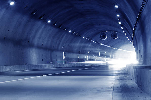 istock Abstract car in the tunnel trajectory 462419897