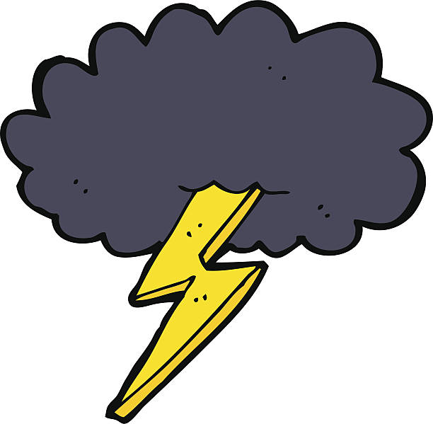 Cartoon Lightning Bolt And Cloud Stock Illustration - Download Image Now -  Cheerful, Clip Art, Cultures - iStock