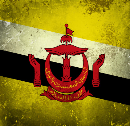 Grunge flag of Brunei