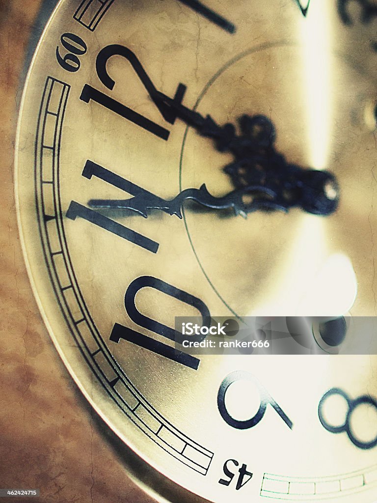 old clock face old clock face with perspective angle 12 O'Clock Stock Photo