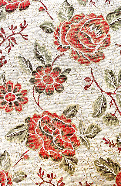 istock Wedge of gold silk embroidery fabric 462424717