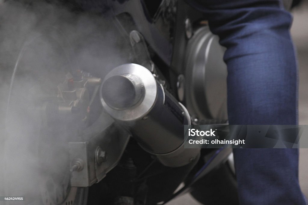 exhaust of motorcycle clode up of exhaust of motorcycle Motorcycle Stock Photo