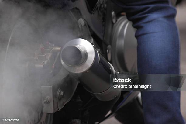Exhaust Of Motorcycle Stock Photo - Download Image Now - Motorcycle, Exhaust Pipe, Smoke - Physical Structure