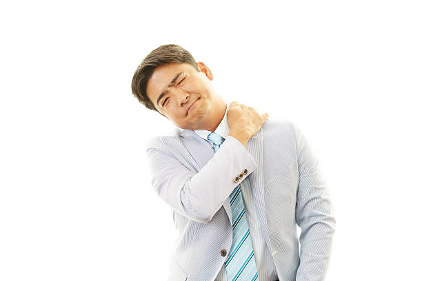 istock Businessman with shoulder pain. 462429577