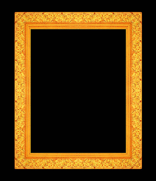 istock picture frame ancient vintage isolated on black background. 462430487