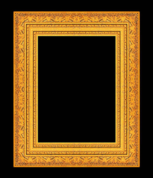 istock picture frame ancient vintage isolated on black background. 462430501