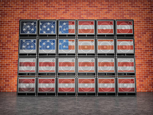 istock Guitar amps painted in American flag 462433969