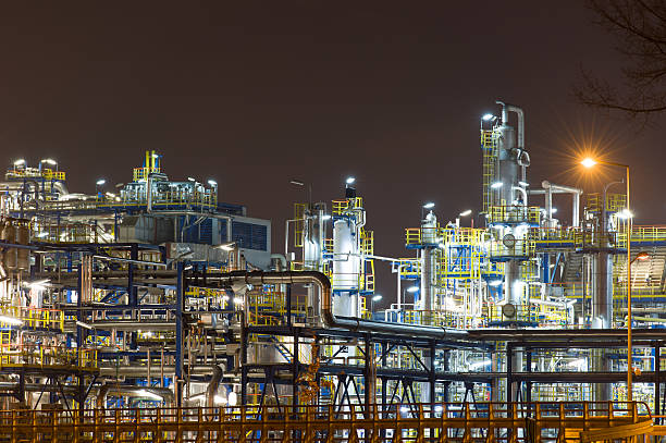 istock Oil rafinery by night, Poland 462443563