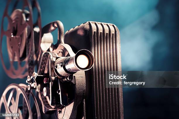 Photo Of An Old Movie Projector Stock Photo - Download Image Now - Antique, Arts Culture and Entertainment, Camera Film