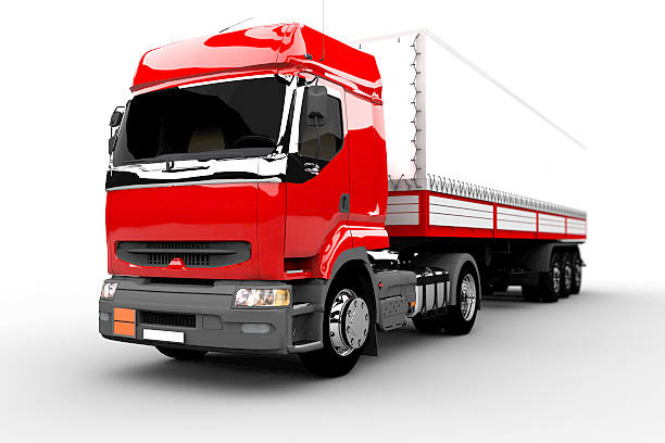 istock Red and white truck 462444831