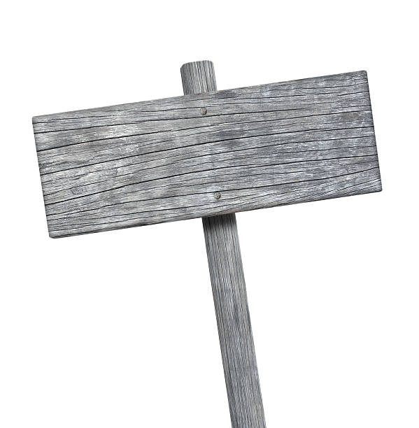 istock Wooden sign isolated on white 462450841