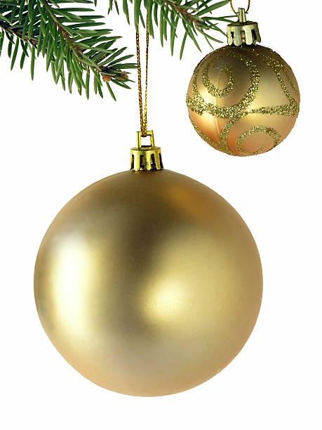 istock gold ornaments on Christmas tree 462451393