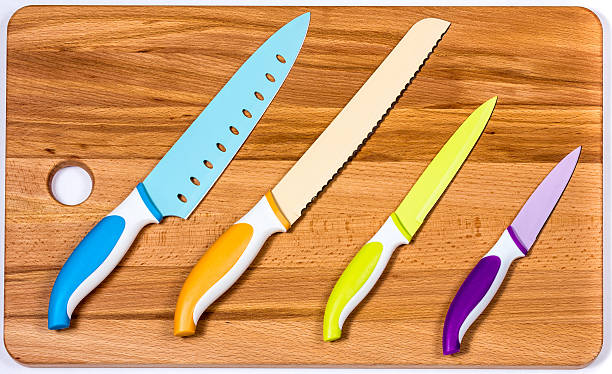 Colored Knives stock photo