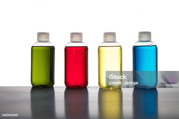 Flask And Small Bottles Stock Photo - Download Image Now - Baby Bottle, Bottle, Colors