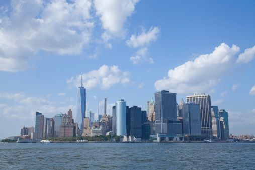 Manhattan view from Governors Island in New York City