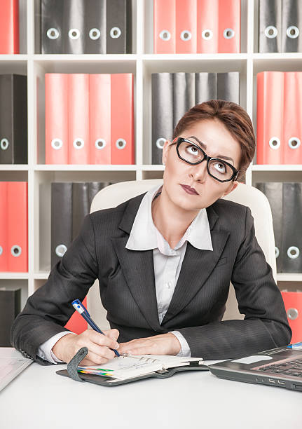 istock Serious business woman thinking 462455193