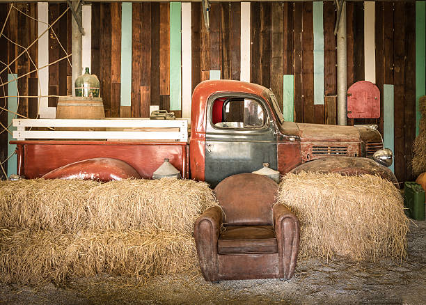 istock brown sofa and red pickup inside the room 462455979