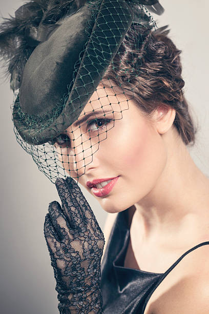 istock Retro woman posing for camera 462456425