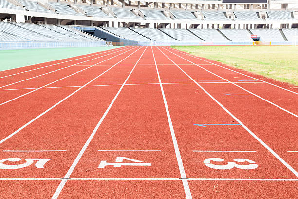 istock number 1 2 3 on race track in stadium 462459051