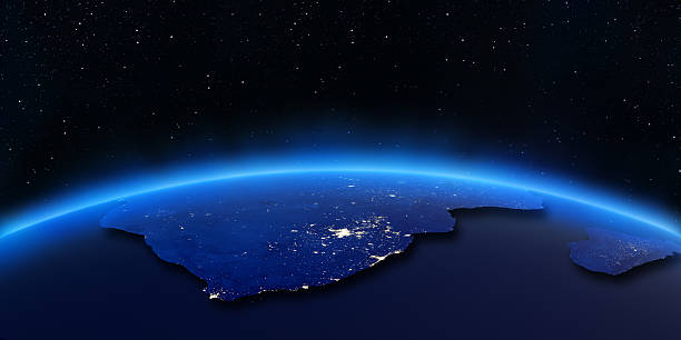 istock South Africa and Madagascar city lights map 462459331