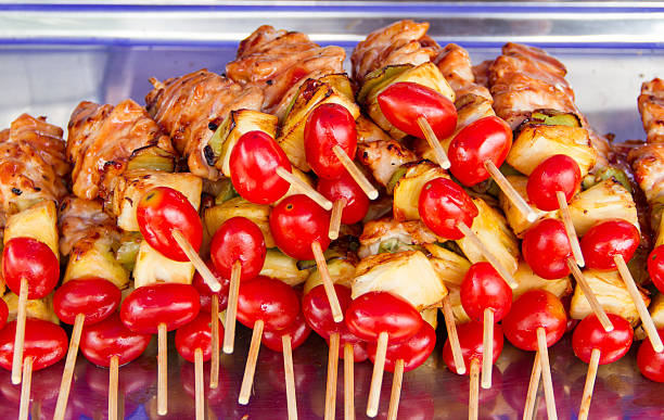 istock Grill pork skewers 462461885