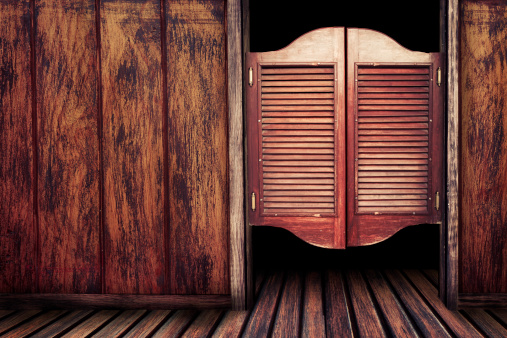 Old western swinging Saloon doors