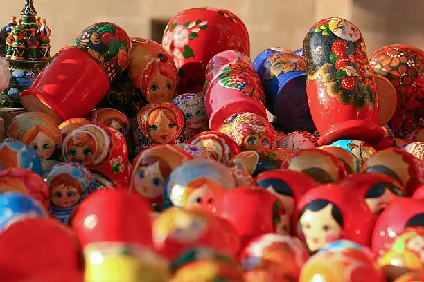 Photo of Matrioshkas in the crafts of Moscow, Russia