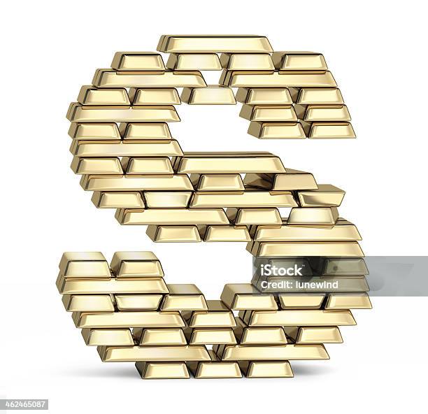 Letter S From Gold Bars Stock Photo - Download Image Now - Alphabet, Bank Deposit Slip, Banking