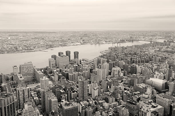 istock Brooklyn skyline Arial view from New York City Manhattan 462465855