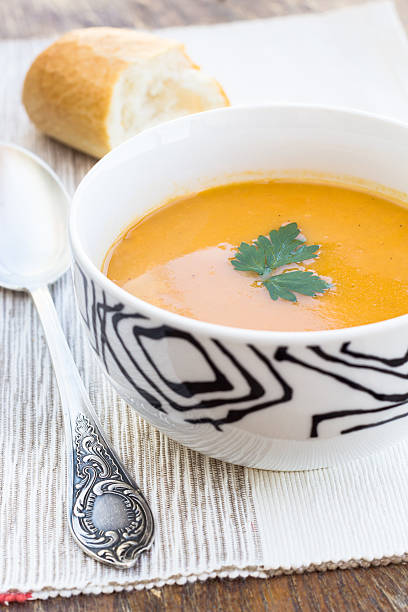 istock Bowl of carrot, pupmkin soup 462470127